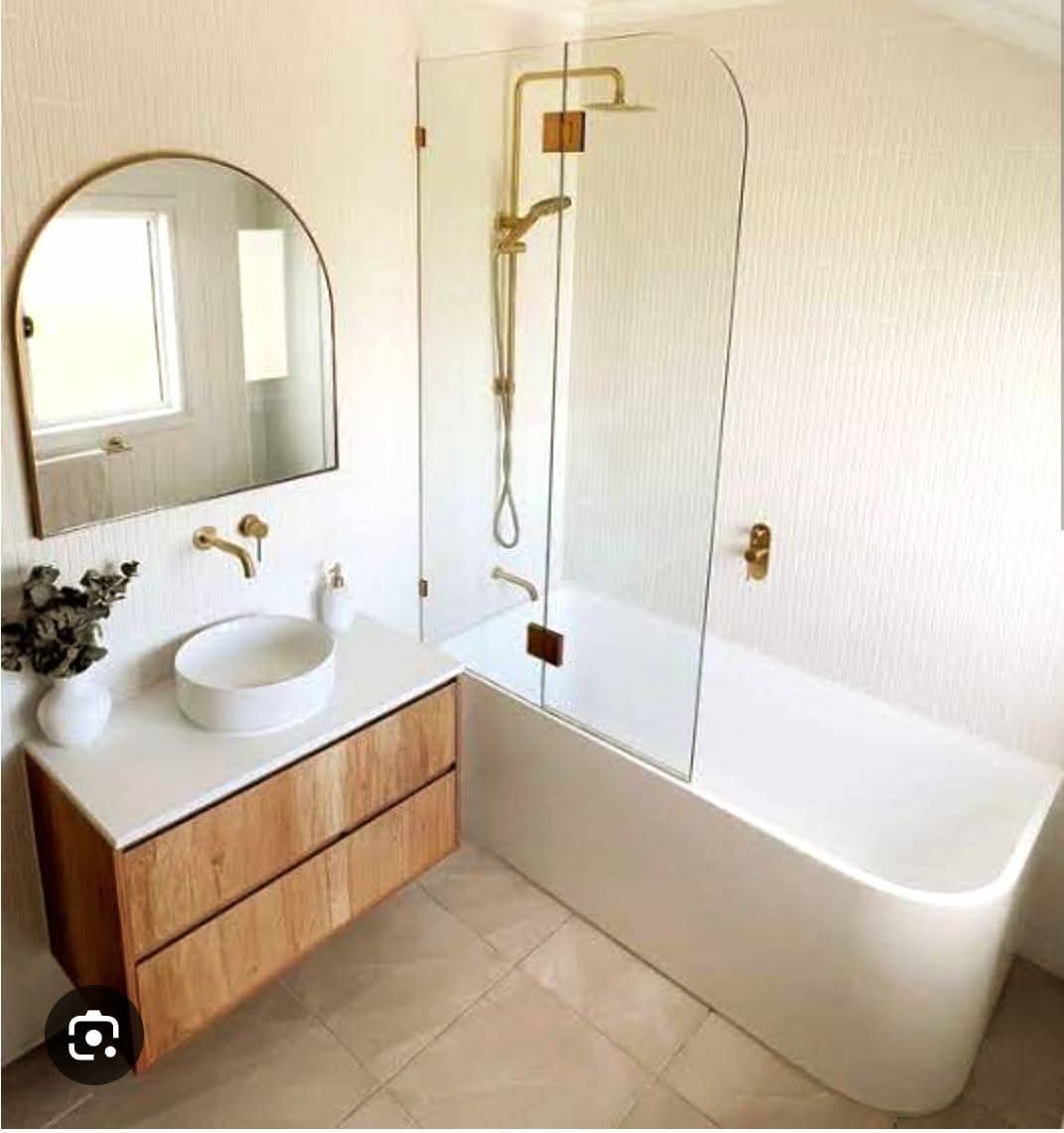 Modern bathroom with elegant fixtures